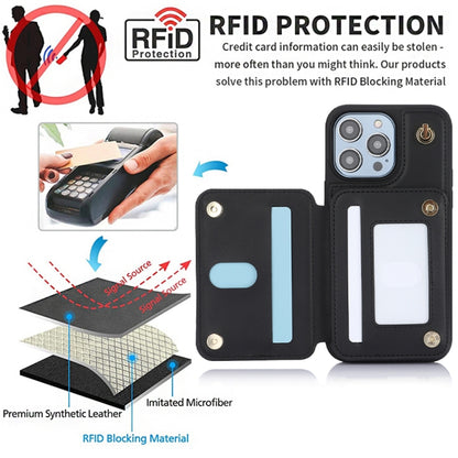 For iPhone X / XS YM006 Skin Feel Zipper Card Bag Phone Case with Dual Lanyard(Black) - More iPhone Cases by buy2fix | Online Shopping UK | buy2fix