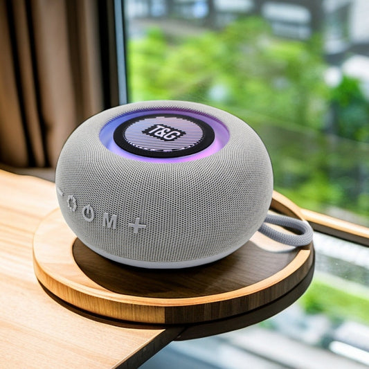 T&G TG-411 Portable Outdoor TWS Wireless Bluetooth Speaker with RGB Colorful Light(Grey) by T&G