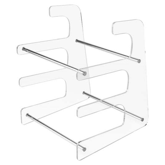 Acrylic Keyboard Storage Bracket Three Layer Keyboard Display Stand(White) by buy2fix