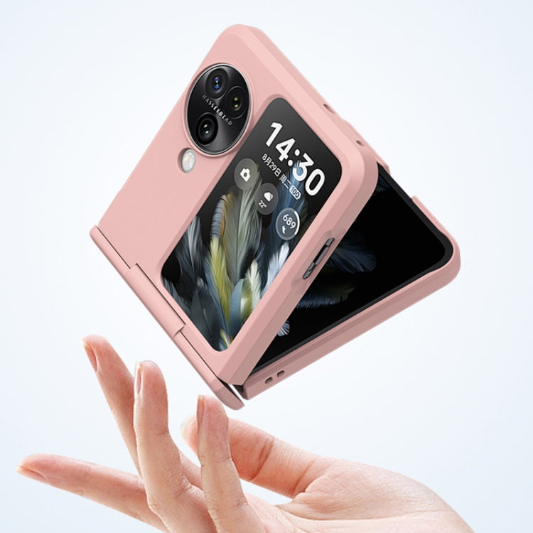 For OPPO Find N3 Flip PC Skin Feel Integrated Foldable Mid Shaft Phone Case(Transparent) - Find N3 Flip Cases by buy2fix | Online Shopping UK | buy2fix