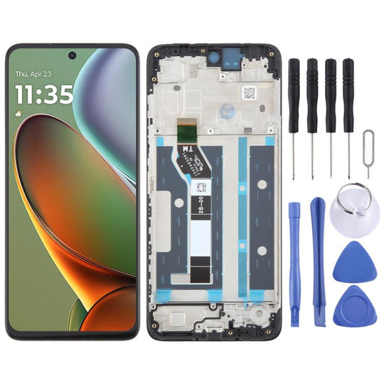 For Motorola Moto G15 Power OEM LCD Screen Digitizer Full Assembly with Frame