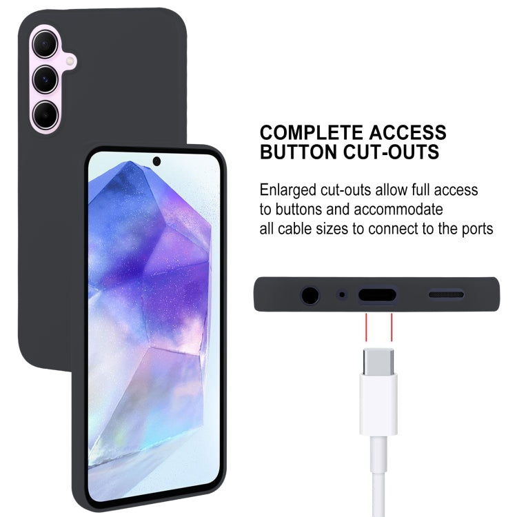 For Samsung Galaxy A55 GOOSPERY SOFT FEELING Liquid TPU Soft Phone Case(Black) - Galaxy Phone Cases by GOOSPERY | Online Shopping UK | buy2fix