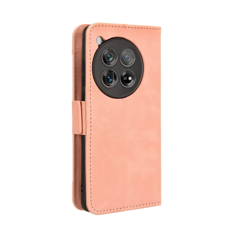 For OnePlus 12 Skin Feel Calf Texture Card Slots Leather Phone Case(Pink) - OnePlus Cases by buy2fix | Online Shopping UK | buy2fix