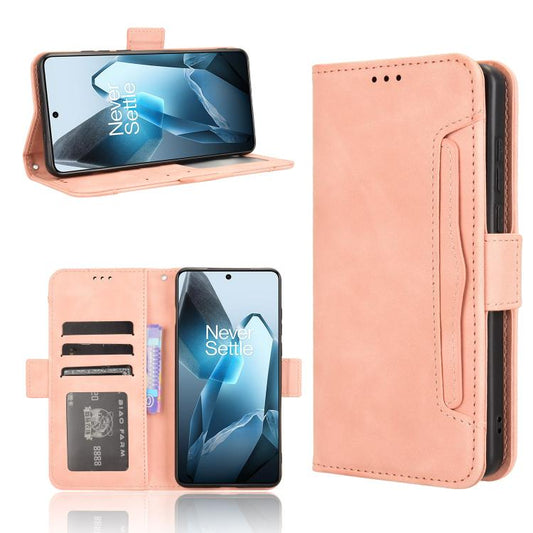 For OnePlus 13 5G Skin Feel Calf Texture Card Slots Leather Phone Case(Pink) by buy2fix