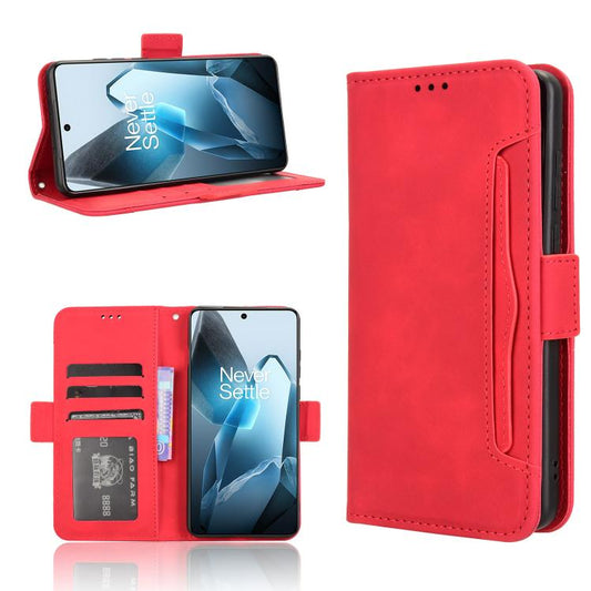 For OnePlus 13 5G Skin Feel Calf Texture Card Slots Leather Phone Case(Red) by buy2fix