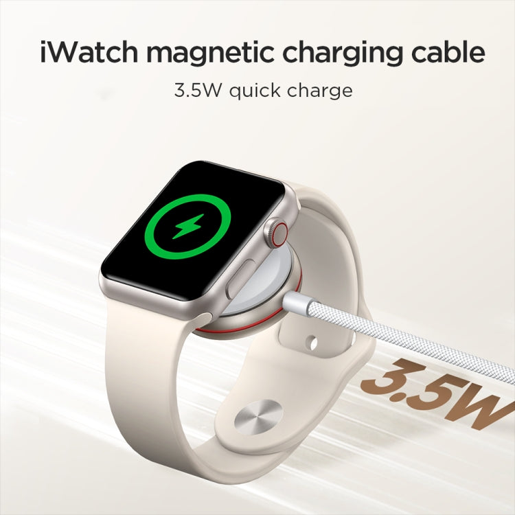 JOYROOM S-IW011 3.5W Magnetic Wireless Charger For Apple Watch Series, Length: 1.2m(White) - Charger / Holder by JOYROOM | Online Shopping UK | buy2fix
