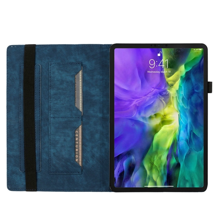 For iPad Pro 12.9 2022 / Air 13 2024 Butterfly Cat Embossing Leather Tablet Case(Dark Blue) - iPad Pro 12.9 (2022/2021) Cases by buy2fix | Online Shopping UK | buy2fix