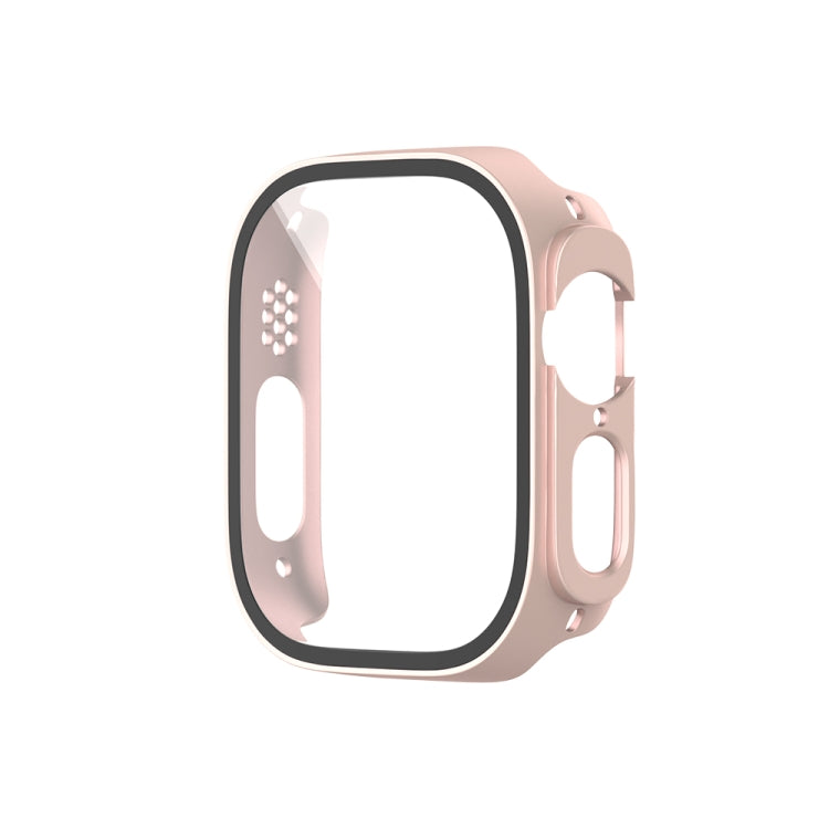 For Apple Watch Ultra 3 / 2 / 1 Ultra 49mm Painting PC Hybrid Tempered Film Integrated Watch Case(Rose Gold) by buy2fix