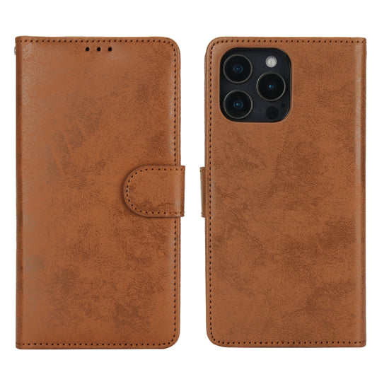 For iPhone 16 Pro 2 in 1 Detachable Phone Leather Case(Brown) by buy2fix