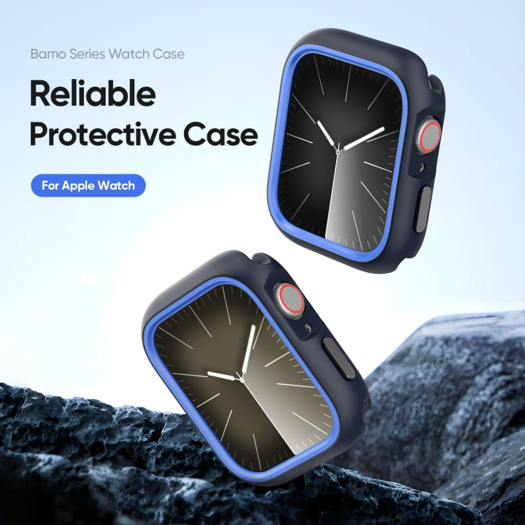 For Apple Watch 9 / 8 / 7 45mm DUX DUCIS Bamo Series Hollow PC + TPU Watch Protective Case(Midnight Blue+Blue) - Watch Cases by DUX DUCIS | Online Shopping UK | buy2fix