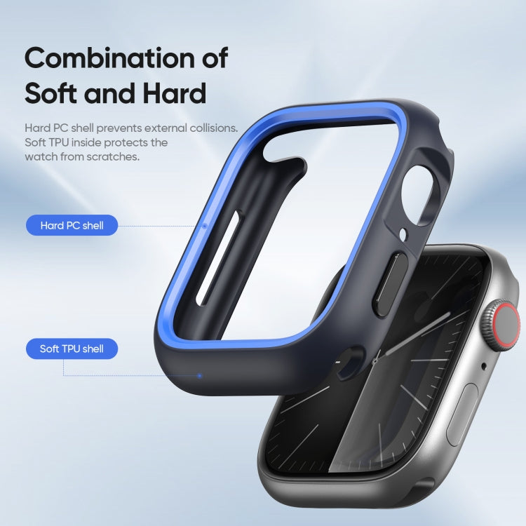 For Apple Watch 9 / 8 / 7 45mm DUX DUCIS Bamo Series Hollow PC + TPU Watch Protective Case(Midnight Blue+Blue) - Watch Cases by DUX DUCIS | Online Shopping UK | buy2fix