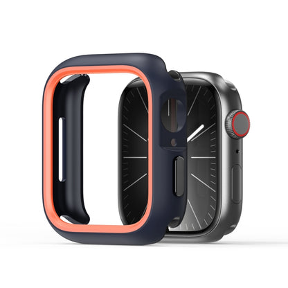 For Apple Watch 9 / 8 / 7 45mm DUX DUCIS Bamo Series Hollow PC + TPU Watch Protective Case(Midnight Blue+Orange) - Watch Cases by DUX DUCIS | Online Shopping UK | buy2fix