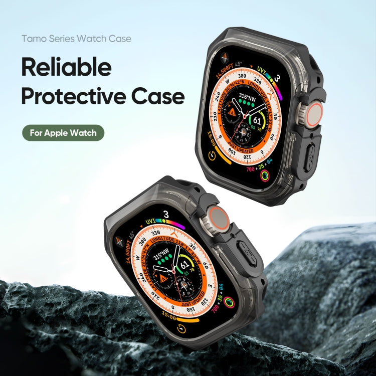 For Apple Watch Ultra 2 49mm / Ultra 49mm DUX DUCIS Tamo Series Hollow PC + TPU Watch Protective Case(Translucent Black) - Watch Cases by DUX DUCIS | Online Shopping UK | buy2fix