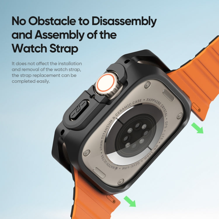 For Apple Watch Ultra 2 49mm / Ultra 49mm DUX DUCIS Tamo Series Hollow PC + TPU Watch Protective Case(Translucent Black) - Watch Cases by DUX DUCIS | Online Shopping UK | buy2fix