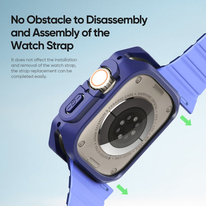 For Apple Watch Ultra 2 49mm / Ultra 49mm DUX DUCIS Tamo Series Hollow PC + TPU Watch Protective Case(Transparent Blue) - Watch Cases by DUX DUCIS | Online Shopping UK | buy2fix