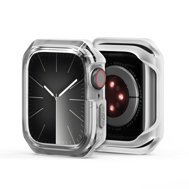 For Apple Watch 4 / 5 / 6 / SE 44mm DUX DUCIS Tamo Series Hollow PC + TPU Watch Protective Case(Transparent White) - Watch Cases by DUX DUCIS | Online Shopping UK | buy2fix