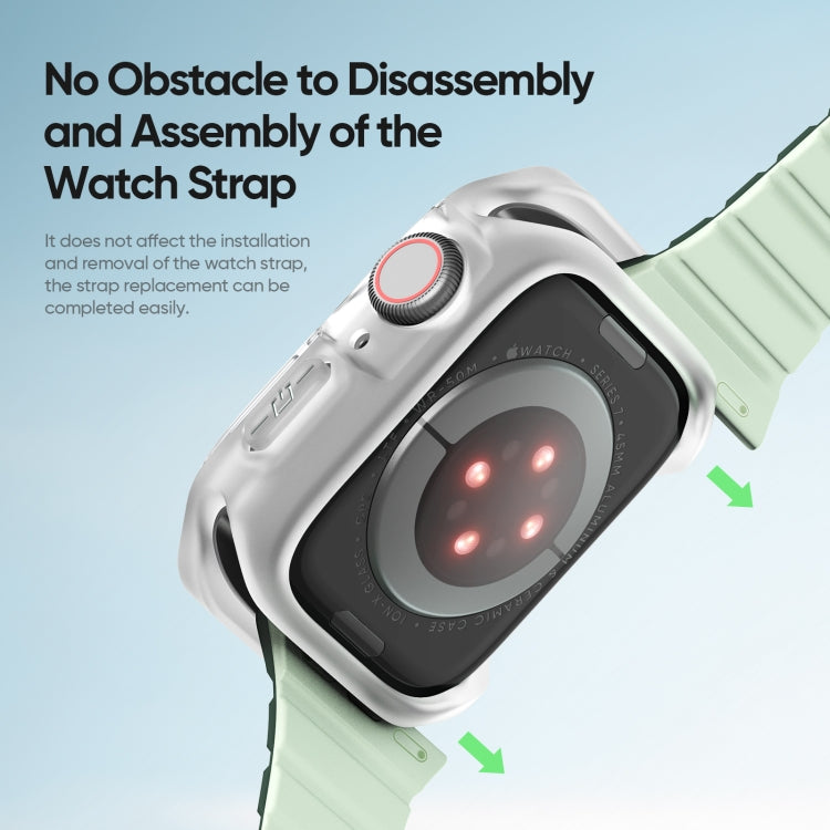 For Apple Watch 4 / 5 / 6 / SE 44mm DUX DUCIS Tamo Series Hollow PC + TPU Watch Protective Case(Transparent White) - Watch Cases by DUX DUCIS | Online Shopping UK | buy2fix