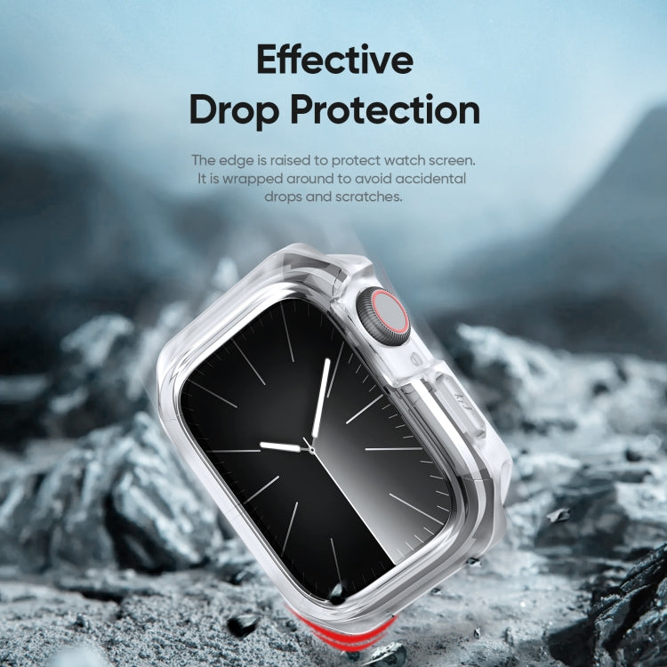 For Apple Watch 4 / 5 / 6 / SE 44mm DUX DUCIS Tamo Series Hollow PC + TPU Watch Protective Case(Transparent White) - Watch Cases by DUX DUCIS | Online Shopping UK | buy2fix