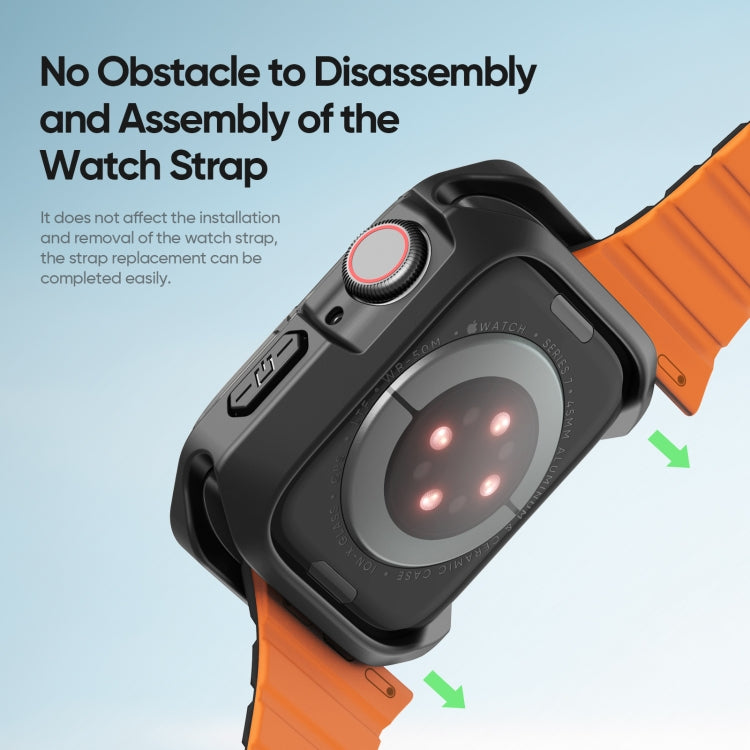 For Apple Watch 4 / 5 / 6 / SE 40mm DUX DUCIS Tamo Series Hollow PC + TPU Watch Protective Case(Translucent Black) - Watch Cases by DUX DUCIS | Online Shopping UK | buy2fix