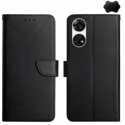For ZTE Anshin Family A303ZT HT02 Genuine Leather Fingerprint-proof Flip Phone Case(Black) - ZTE Cases by buy2fix | Online Shopping UK | buy2fix