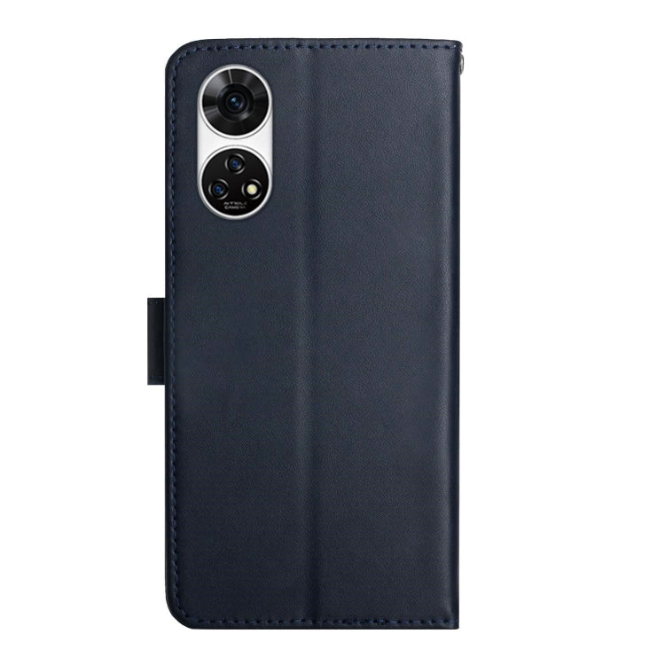 For ZTE Anshin Family A303ZT HT02 Genuine Leather Fingerprint-proof Flip Phone Case(Blue) - ZTE Cases by buy2fix | Online Shopping UK | buy2fix