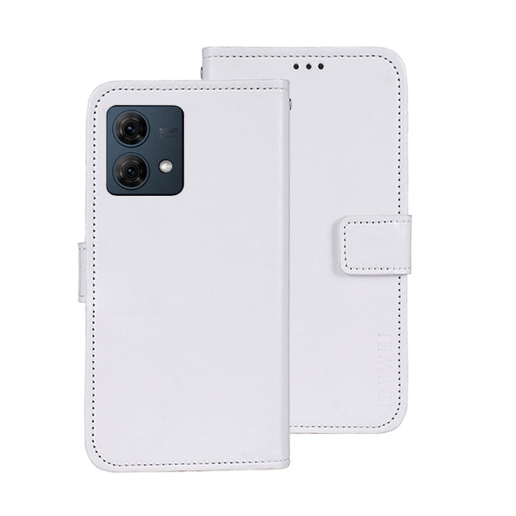 For Motorola Moto G84 5G idewei Crazy Horse Texture Leather Phone Case(White) - Motorola Cases by idewei | Online Shopping UK | buy2fix