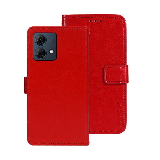 For Motorola Moto G84 5G idewei Crazy Horse Texture Leather Phone Case(Red) - Motorola Cases by idewei | Online Shopping UK | buy2fix