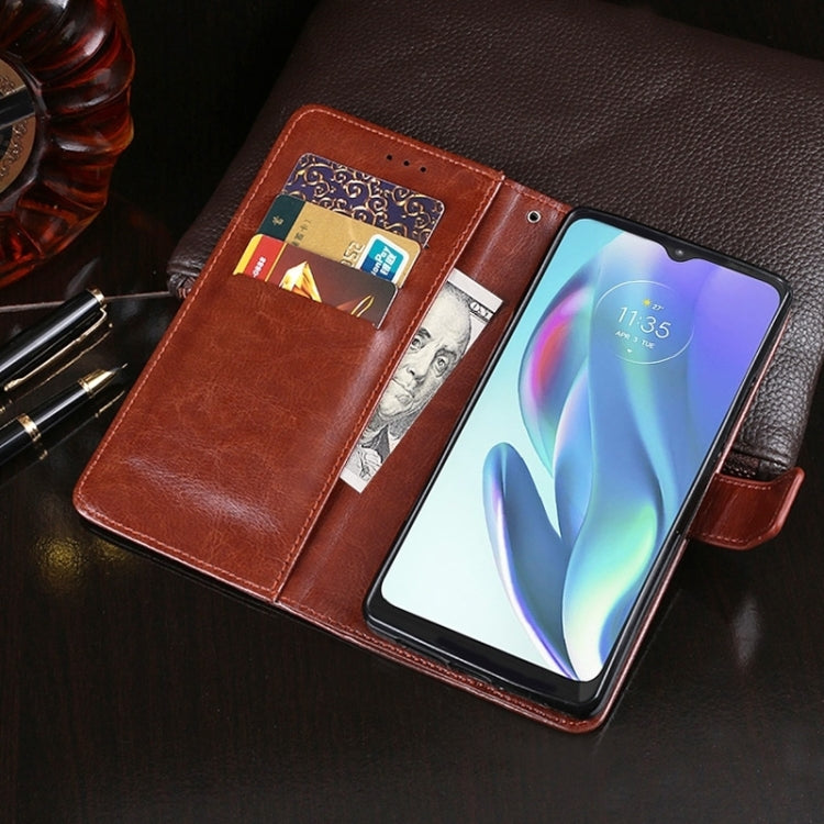 For Motorola Edge 40 Neo idewei Crazy Horse Texture Leather Phone Case(White) - Motorola Cases by idewei | Online Shopping UK | buy2fix