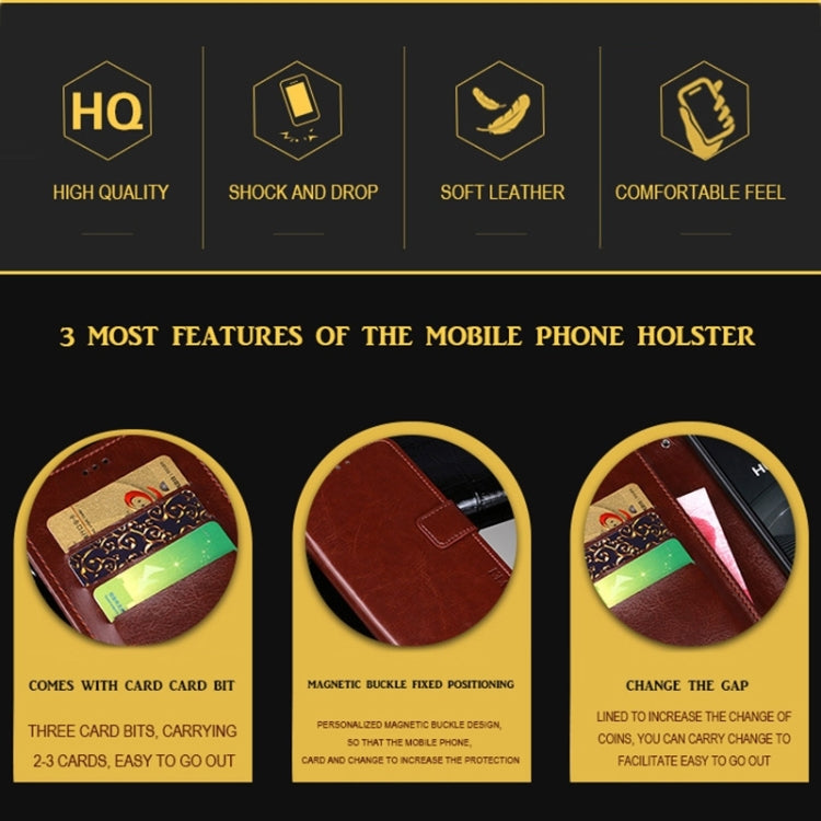 For Motorola Edge 40 Neo idewei Crazy Horse Texture Leather Phone Case(Sky Blue) - Motorola Cases by idewei | Online Shopping UK | buy2fix