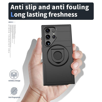 For Samsung Galaxy S24 Ultra 5G Armor MagSafe Ring Holder Phone Case(Black) by buy2fix