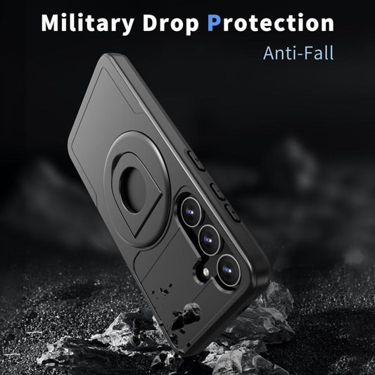 For Samsung Galaxy S24+ 5G Armor MagSafe Ring Holder Phone Case(Black) by buy2fix