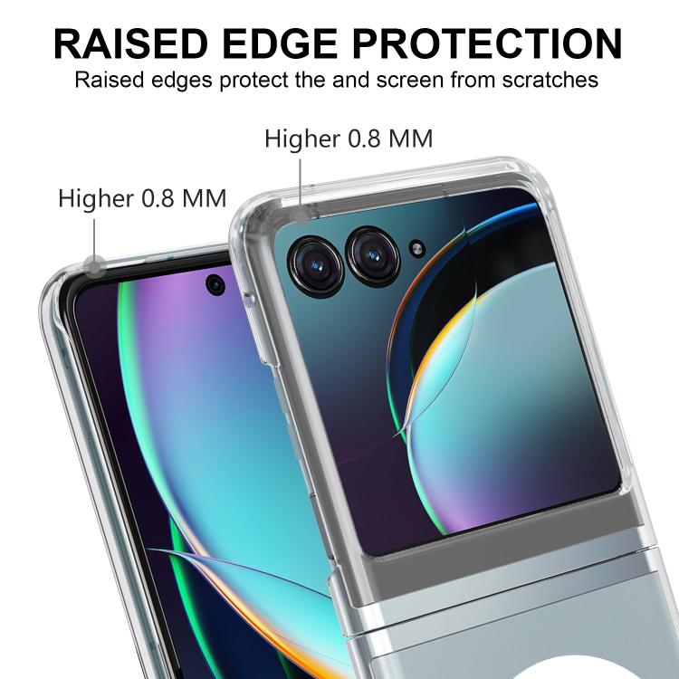 For Motorola Razr 50 / Razr 2024 Scratchproof PC Transparent MagSafe Phone Case by buy2fix