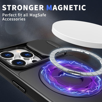 For iPhone 12 Pro Camshield MagSafe Ring Holder Armor Phone Case(Black) by buy2fix