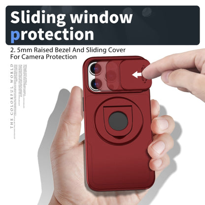For iPhone 12 Pro Camshield MagSafe Ring Holder Armor Phone Case(Red) by buy2fix