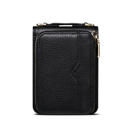 For Samsung Galaxy Z Flip3 Folding Leather Phone Case with Long Lanyard(Black) - Galaxy Phone Cases by buy2fix | Online Shopping UK | buy2fix