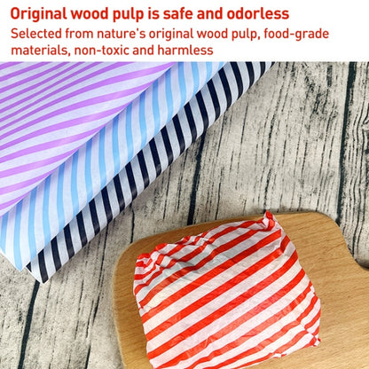 100sheets / Pack Striped Baking Greaseproof Paper Food Placemat Paper, size: 30x30cm(Purple) - Retail Packaging by buy2fix | Online Shopping UK | buy2fix