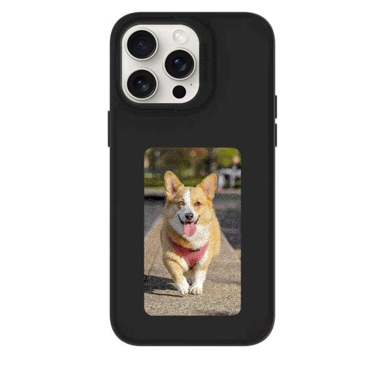 For iPhone 14 Pro Max NFC Four-Color E-ink Screen DIY Phone Case(Black) - iPhone 14 Pro Max Cases by buy2fix | Online Shopping UK | buy2fix