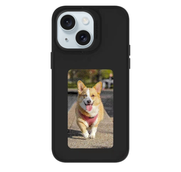 For iPhone 13 NFC Four-Color E-ink Screen DIY Phone Case(Black) - iPhone 13 Cases by buy2fix | Online Shopping UK | buy2fix