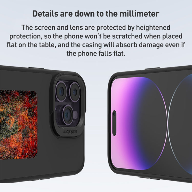 For iPhone 14 Pro Max NFC Four-Color E-ink Screen DIY Phone Case(Black) - iPhone 14 Pro Max Cases by buy2fix | Online Shopping UK | buy2fix