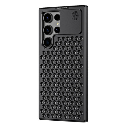 For Samsung Galaxy S24 Ultra 5G R-JUST RJ58 Aromatherapy Metal Cooling Phone Case(Black) - Galaxy S24 Ultra 5G Cases by R-JUST | Online Shopping UK | buy2fix