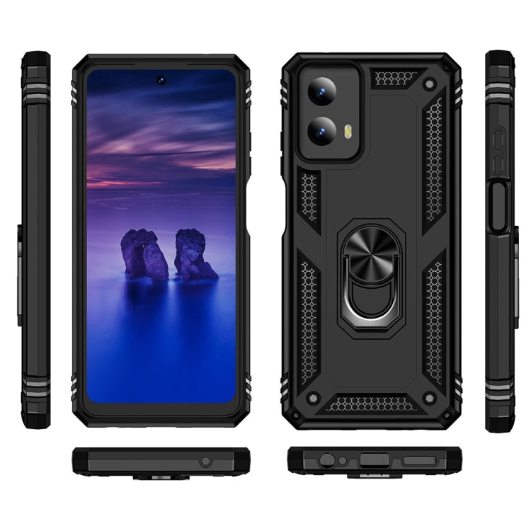 For Motorola Moto G Play 5G 2024 Shockproof TPU + PC Phone Case with Holder(Black) - Motorola Cases by buy2fix | Online Shopping UK | buy2fix