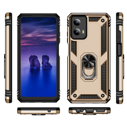 For Motorola Moto G Play 5G 2024 Shockproof TPU + PC Phone Case with Holder(Gold) - Motorola Cases by buy2fix | Online Shopping UK | buy2fix