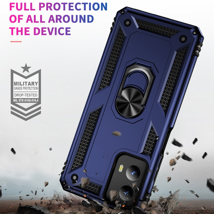 For Motorola Moto G Play 5G 2024 Shockproof TPU + PC Phone Case with Holder(Blue) - Motorola Cases by buy2fix | Online Shopping UK | buy2fix