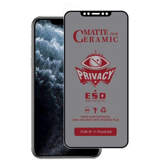 For iPhone 11 Pro / XS / X Full Coverage Frosted Privacy Ceramic Film
