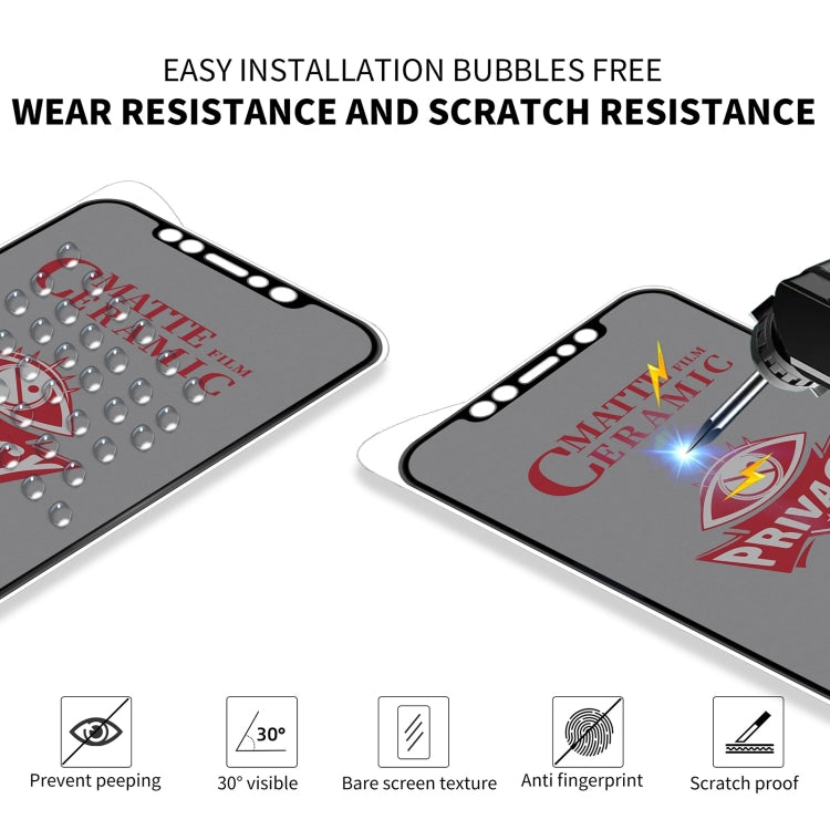 For iPhone 16 Full Coverage Frosted Privacy Ceramic Film by buy2fix