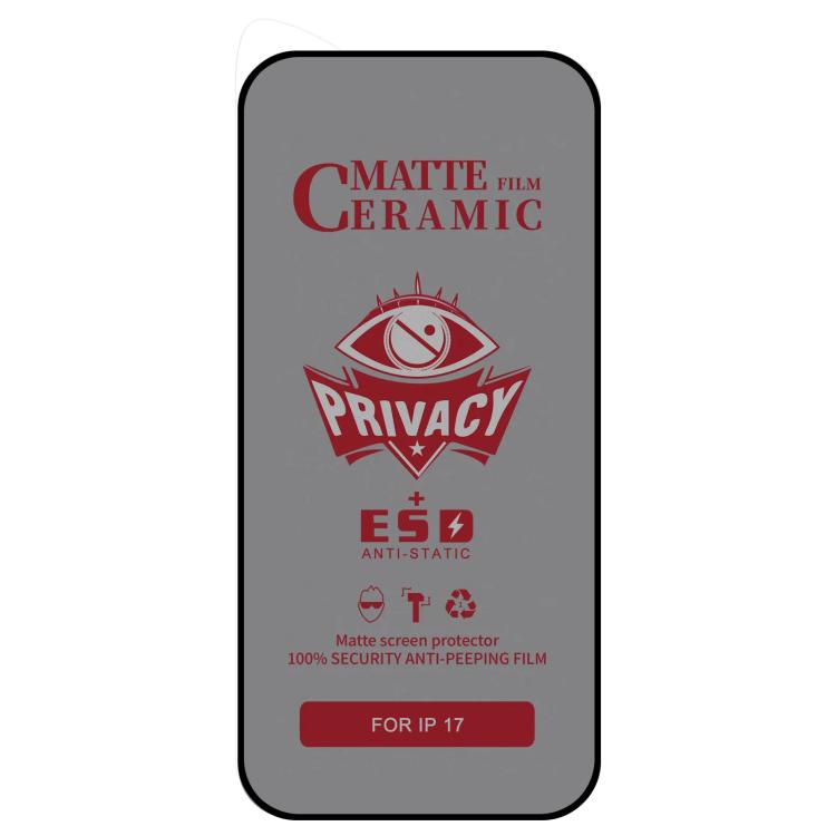 For iPhone 17 Full Coverage Frosted Privacy Ceramic Film - iPhone 17 Tempered Glass by buy2fix | Online Shopping UK | buy2fix