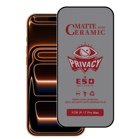 For iPhone 17 Pro Full Coverage Frosted Privacy Ceramic Film - iPhone 17 Pro Tempered Glass by buy2fix | Online Shopping UK | buy2fix