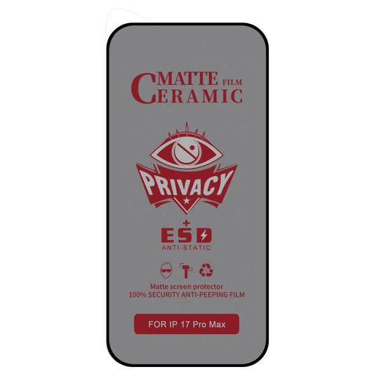 For iPhone 17 Pro Full Coverage Frosted Privacy Ceramic Film - iPhone 17 Pro Tempered Glass by buy2fix | Online Shopping UK | buy2fix