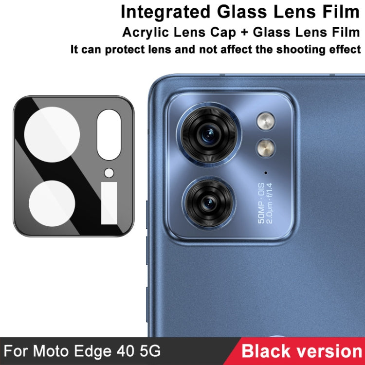 For Motorola Edge 40 5G imak High Definition Integrated Glass Lens Film Black Version - Other by imak | Online Shopping UK | buy2fix