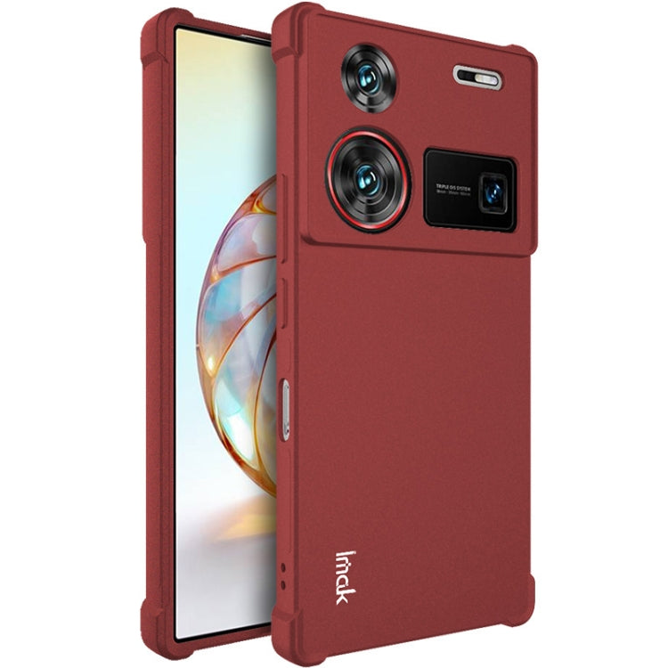 For ZTE nubia Z60 Ultra 5G imak Shockproof Airbag TPU Phone Case(Matte Red) - ZTE Cases by imak | Online Shopping UK | buy2fix